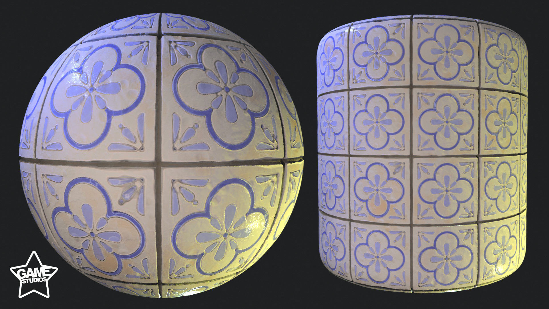 Stylized Portuguese Tiles Material 02 Texture_5