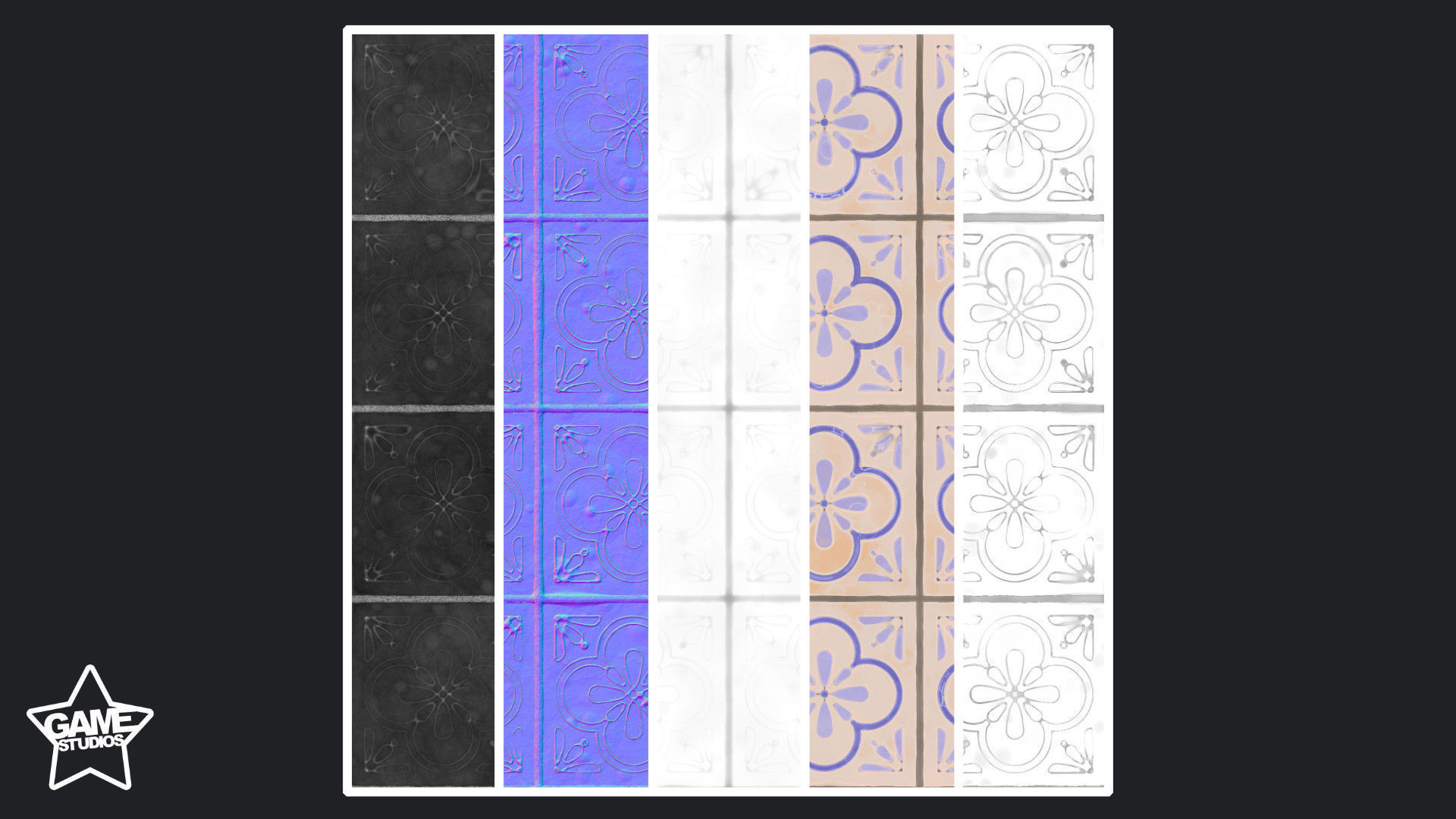 Stylized Portuguese Tiles Material 02 Texture_1