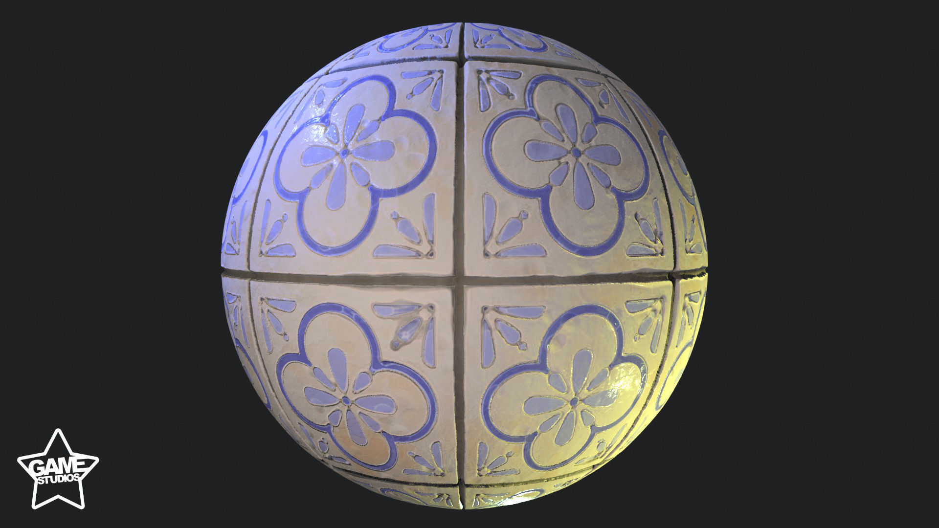 Stylized Portuguese Tiles Material 02 Texture_2