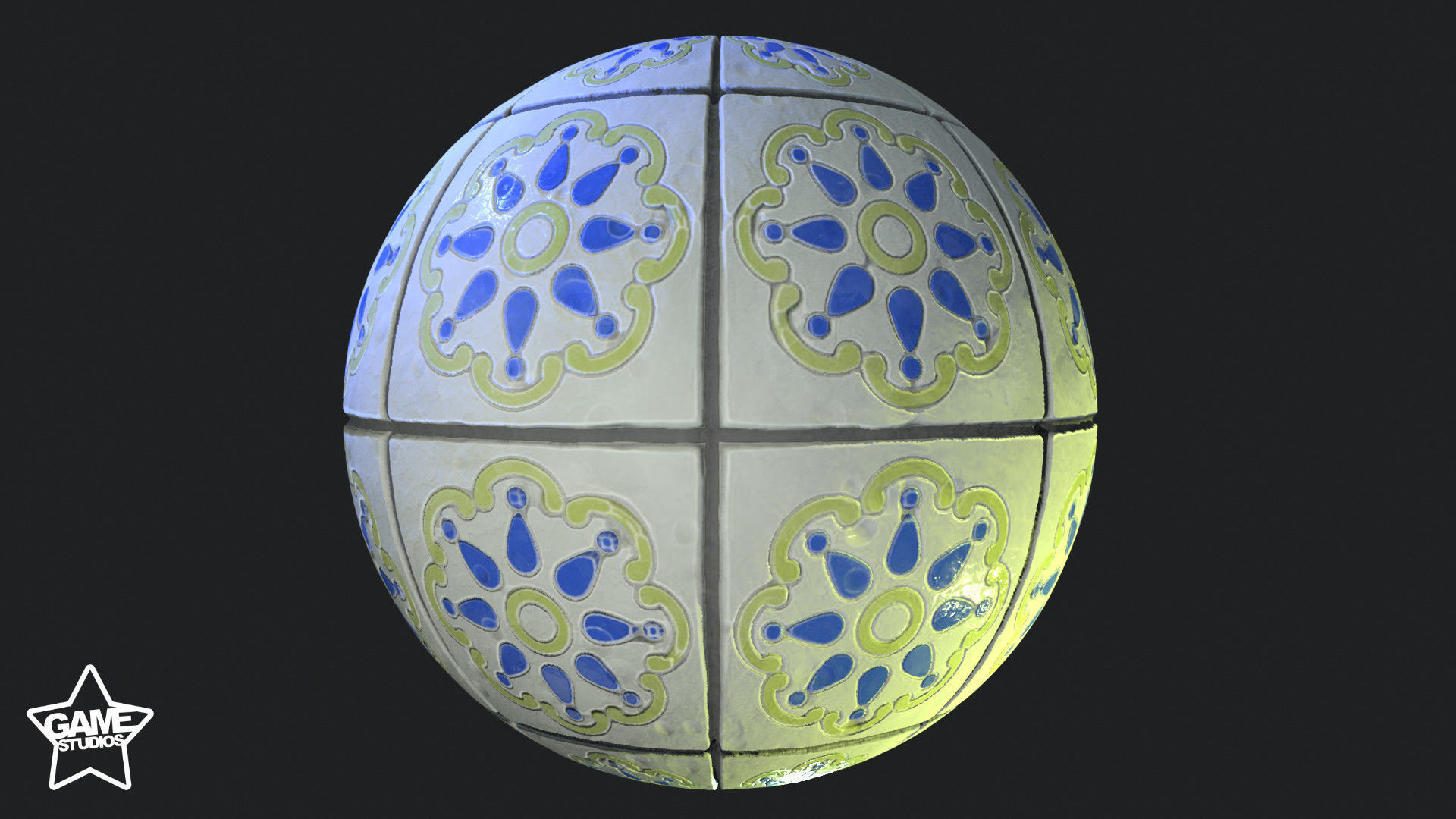 Stylized Portuguese Tiles Material 03 Texture_2