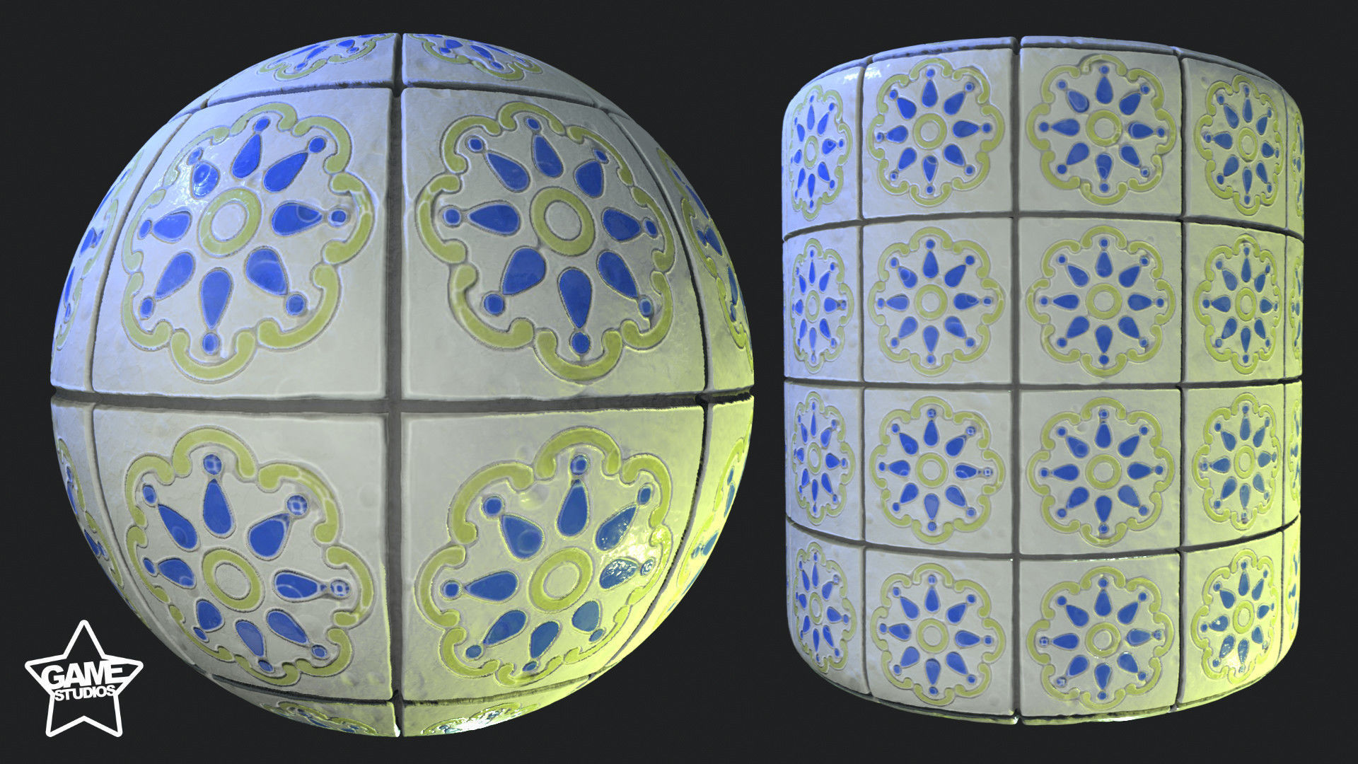 Stylized Portuguese Tiles Material 03 Texture_5
