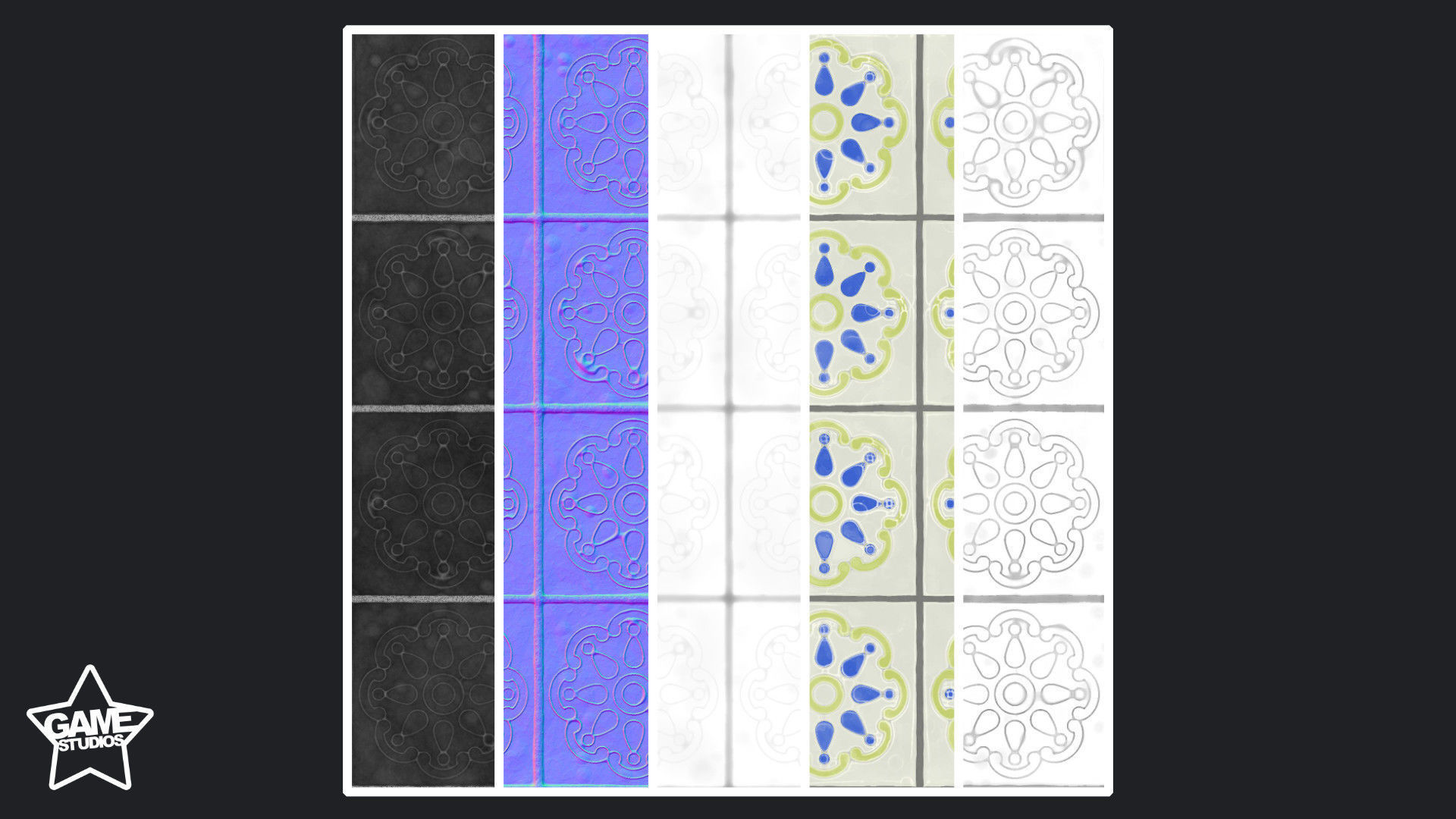 Stylized Portuguese Tiles Material 03 Texture_1