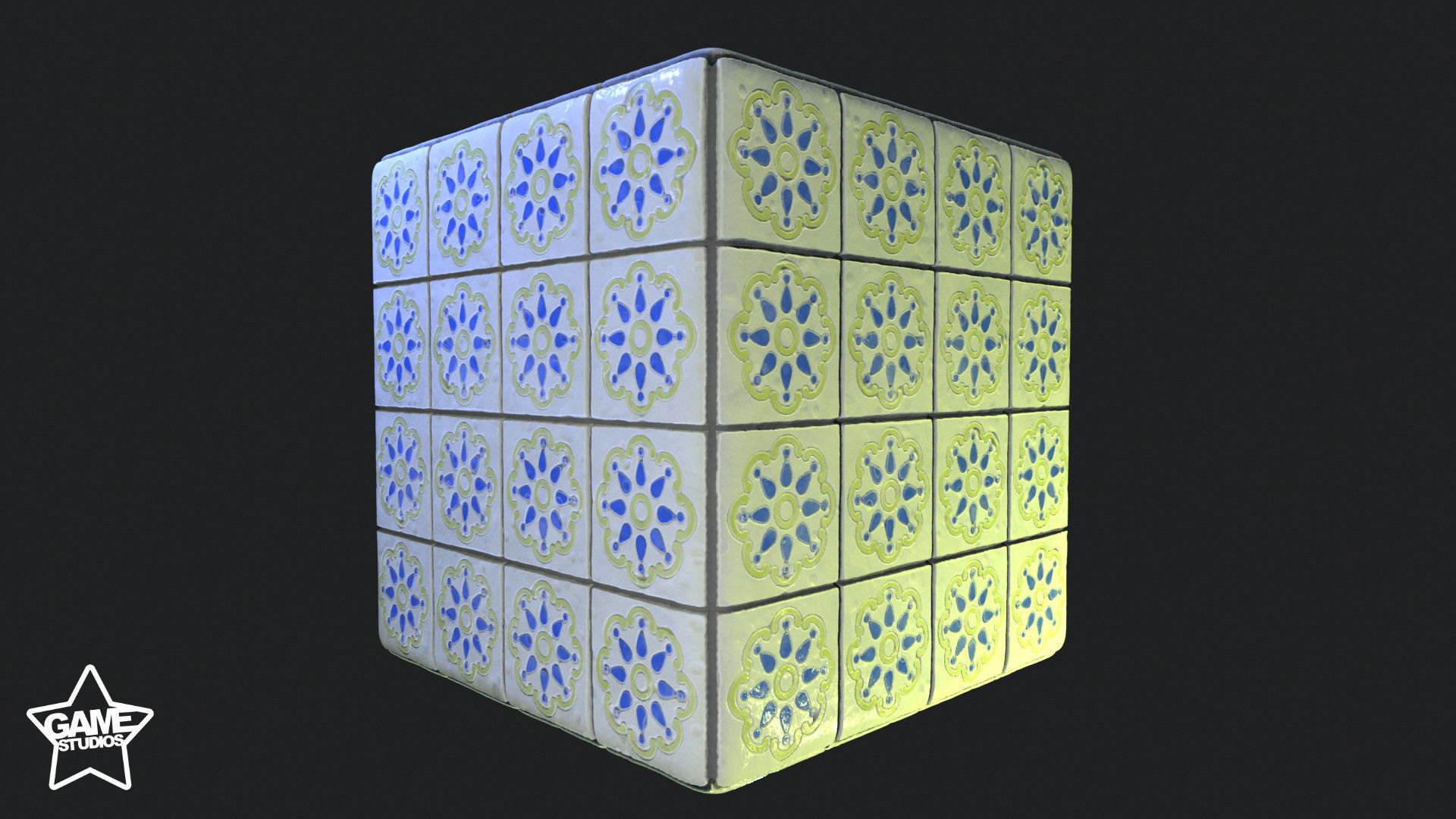 Stylized Portuguese Tiles Material 03 Texture_3