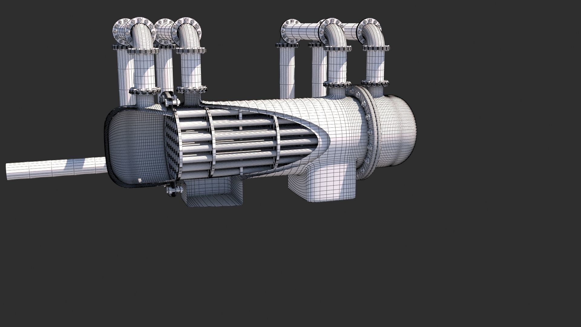 Exchanger Level Refinery Module Refinery Shell and Tube Heat Exchanger 3D model | CGTrader