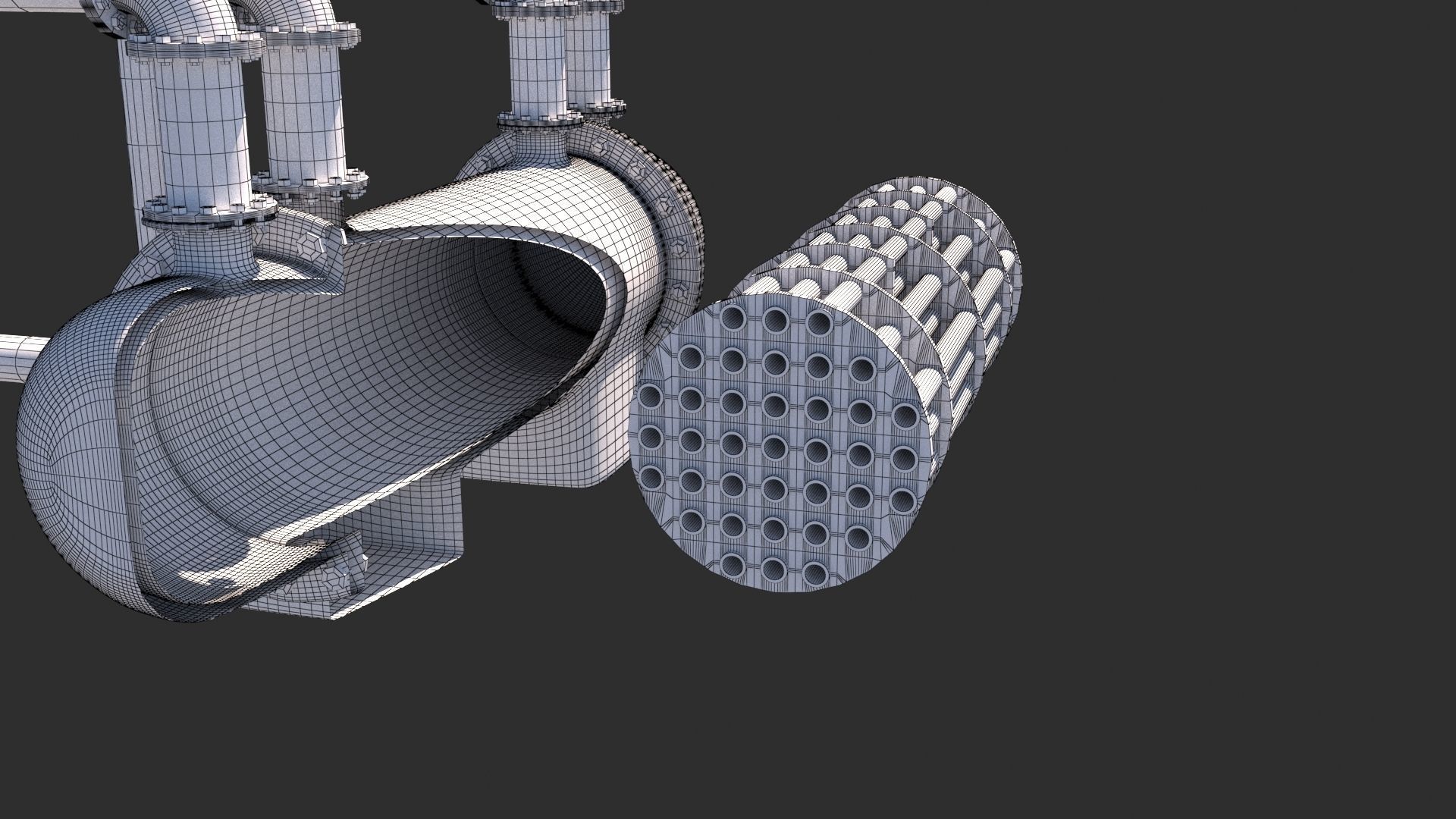 Exchanger Level Refinery Module Refinery Shell and Tube Heat Exchanger 3D model | CGTrader