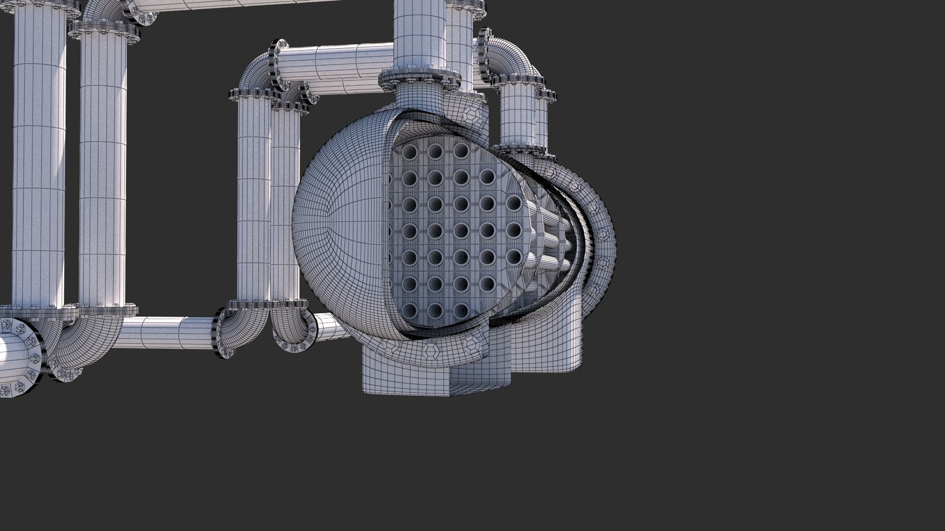 Exchanger Level Refinery Module Refinery Shell and Tube Heat Exchanger 3D model | CGTrader