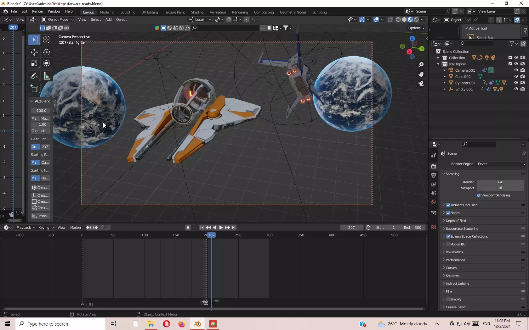 star war movie animations re create Free low-poly 3D model