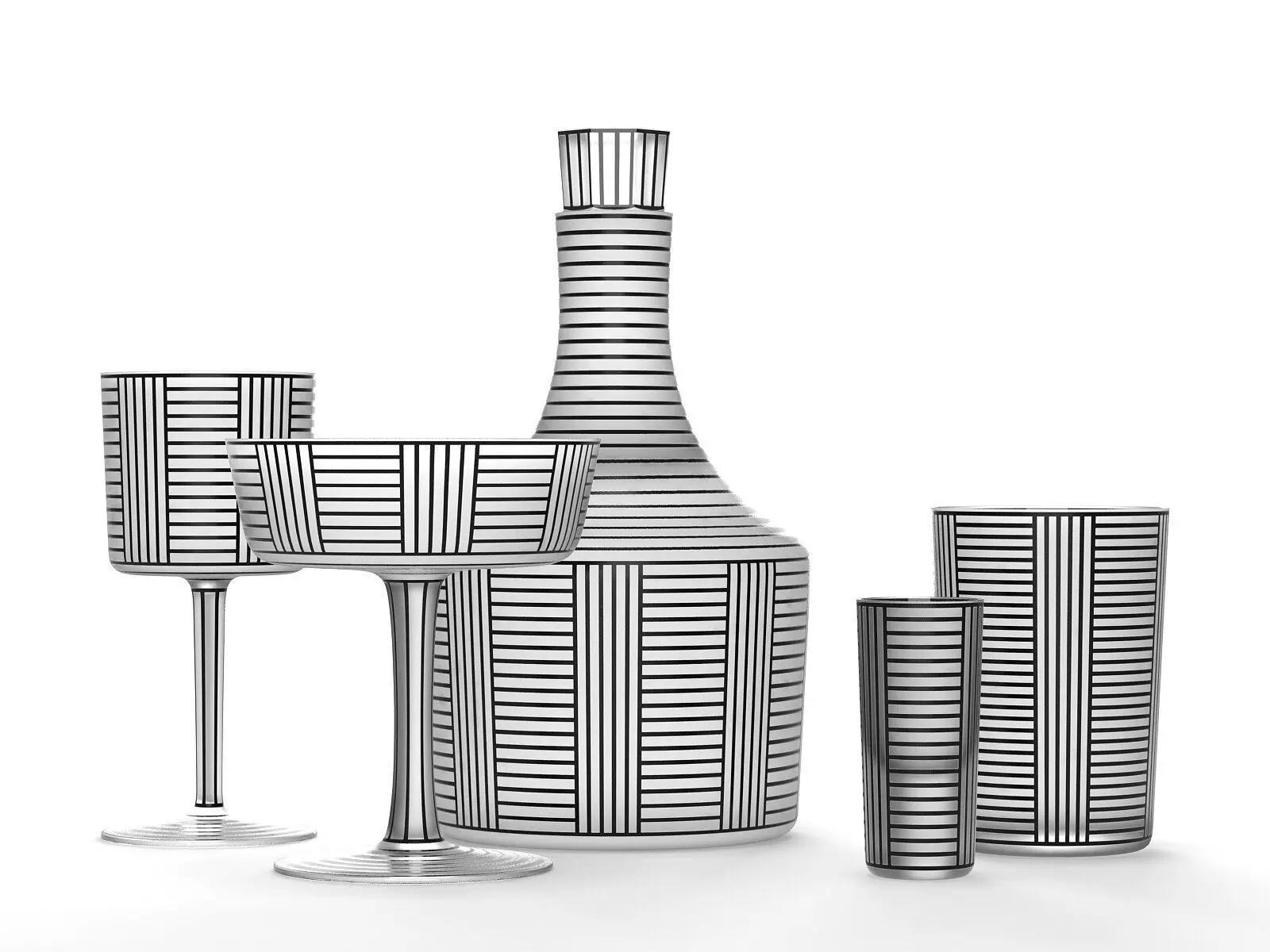 Serie B Barware Set 3D model_0