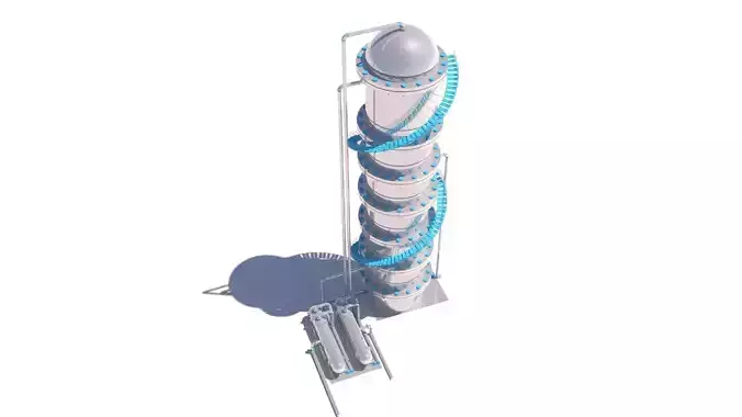 Refinery Distillation Column 04 3D model