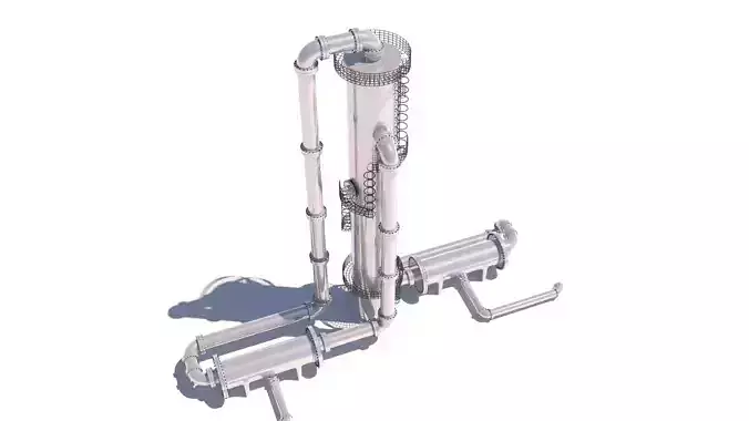 Refinery Distillation Column 05 3D model