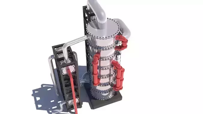 Refinery Distillation Column 06 3D model