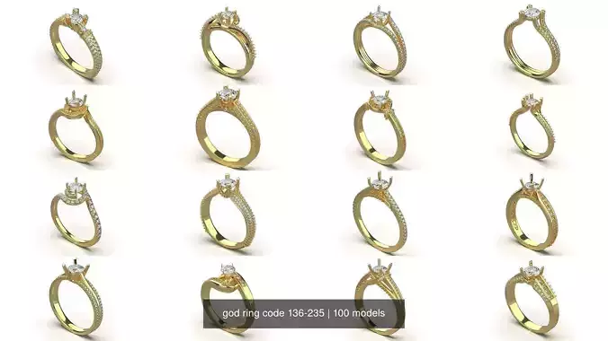 god ring code 136-235 3D Model Collection