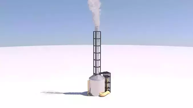 Refinery Industrial Furnace 04 3D model