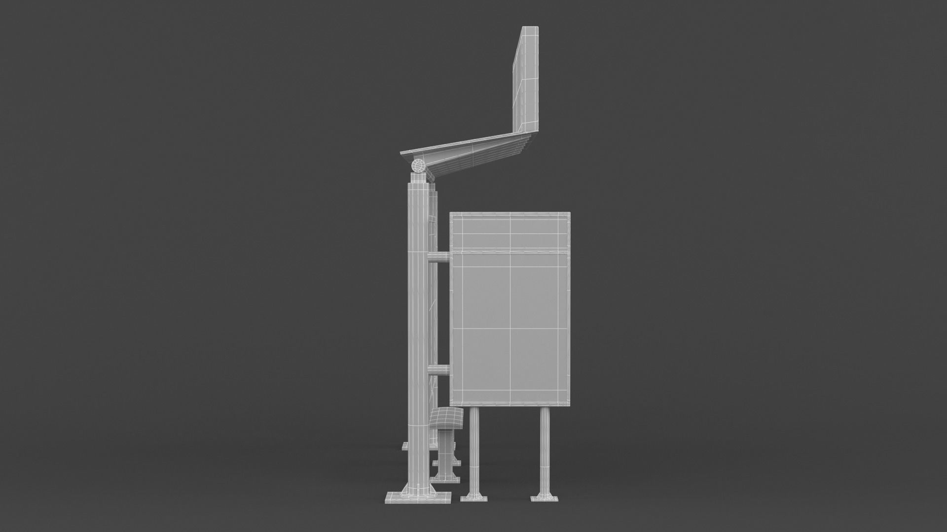 Bus Shelter 3D model_10