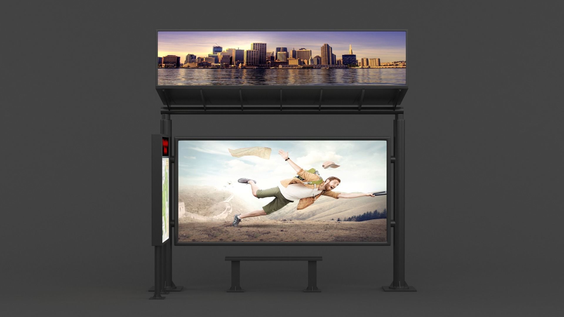 Bus Shelter 3D model_1