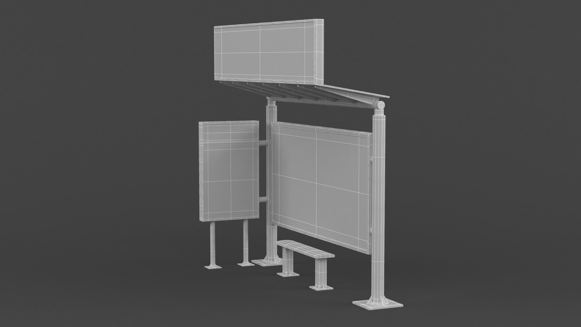 Bus Shelter 3D model_11