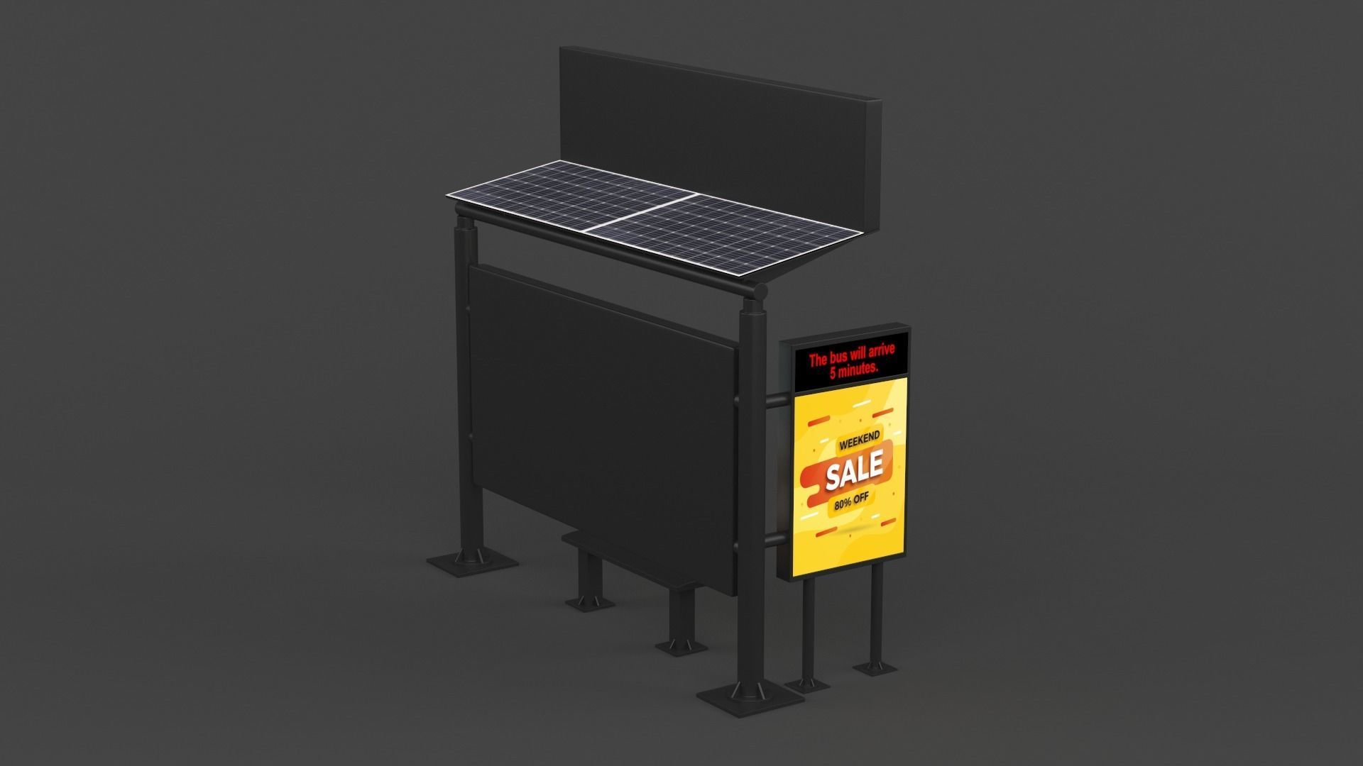 Bus Shelter 3D model_3