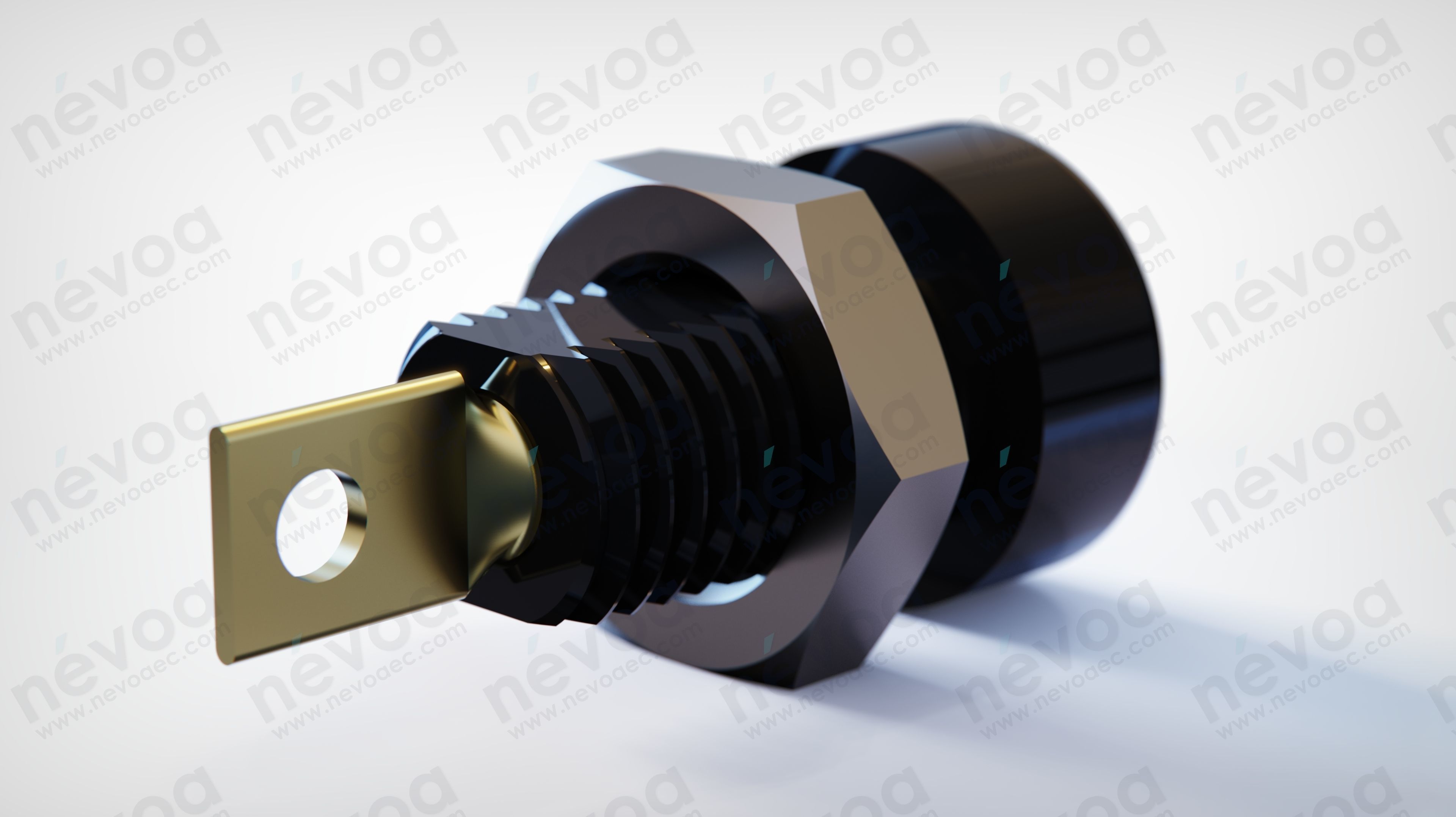 Banana Jack - Insulated Solder Terminal - 108-0902-001 3D model_1