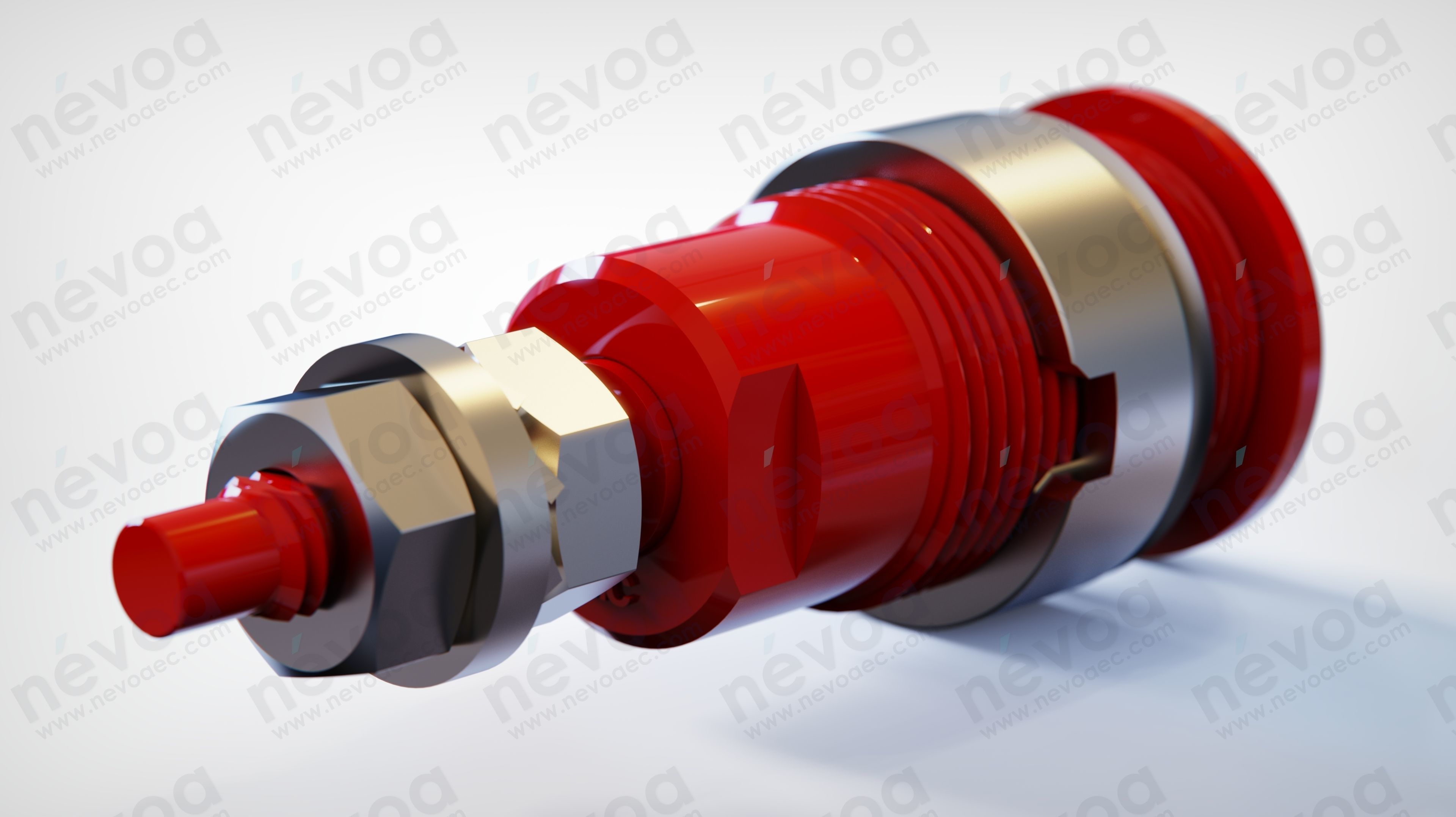 Panel-mount socket - SLB4-G - Staubli International AG 3D model_1