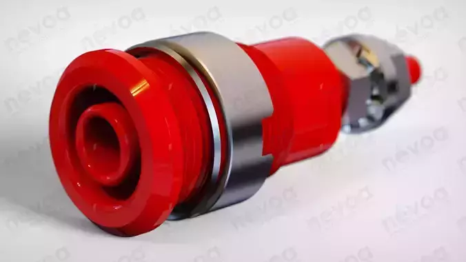 Panel-mount socket - SLB4-G - Staubli International AG 3D model