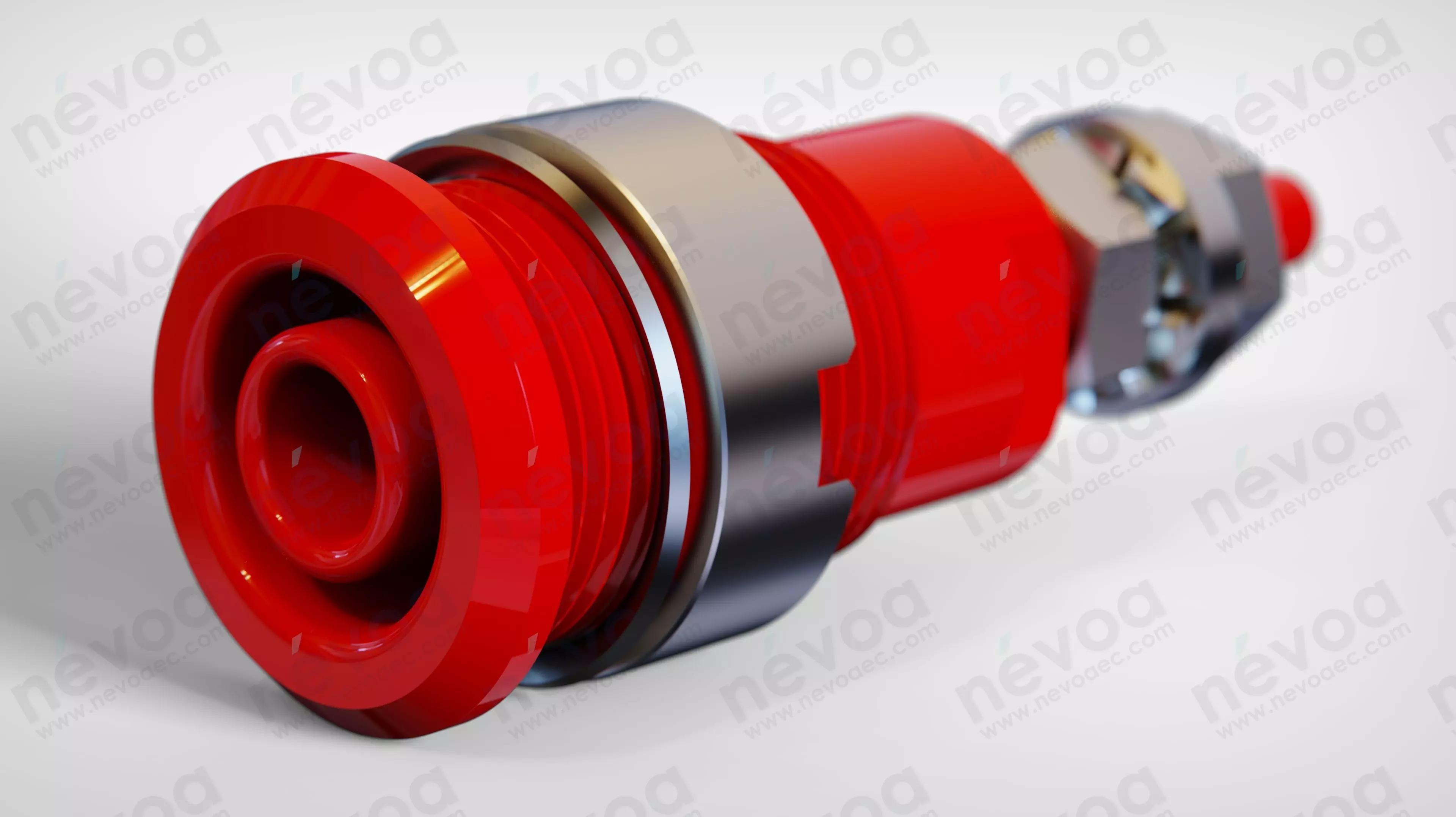 Panel-mount socket - SLB4-G - Staubli International AG 3D model_0