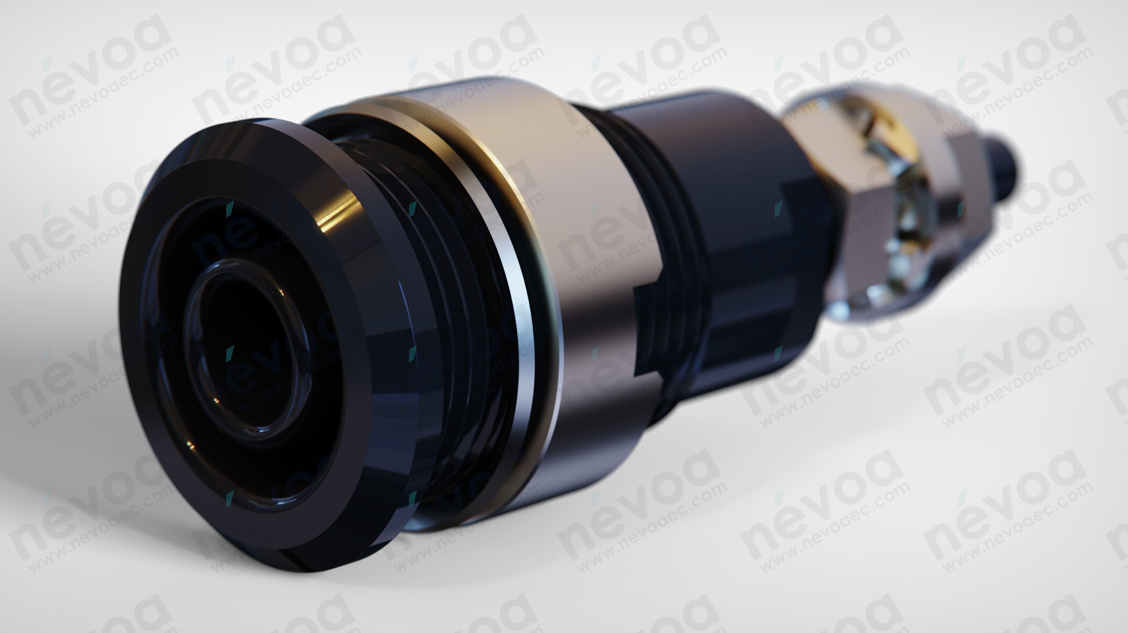 Panel-mount socket - SLB4-G - Staubli International AG 3D model_2