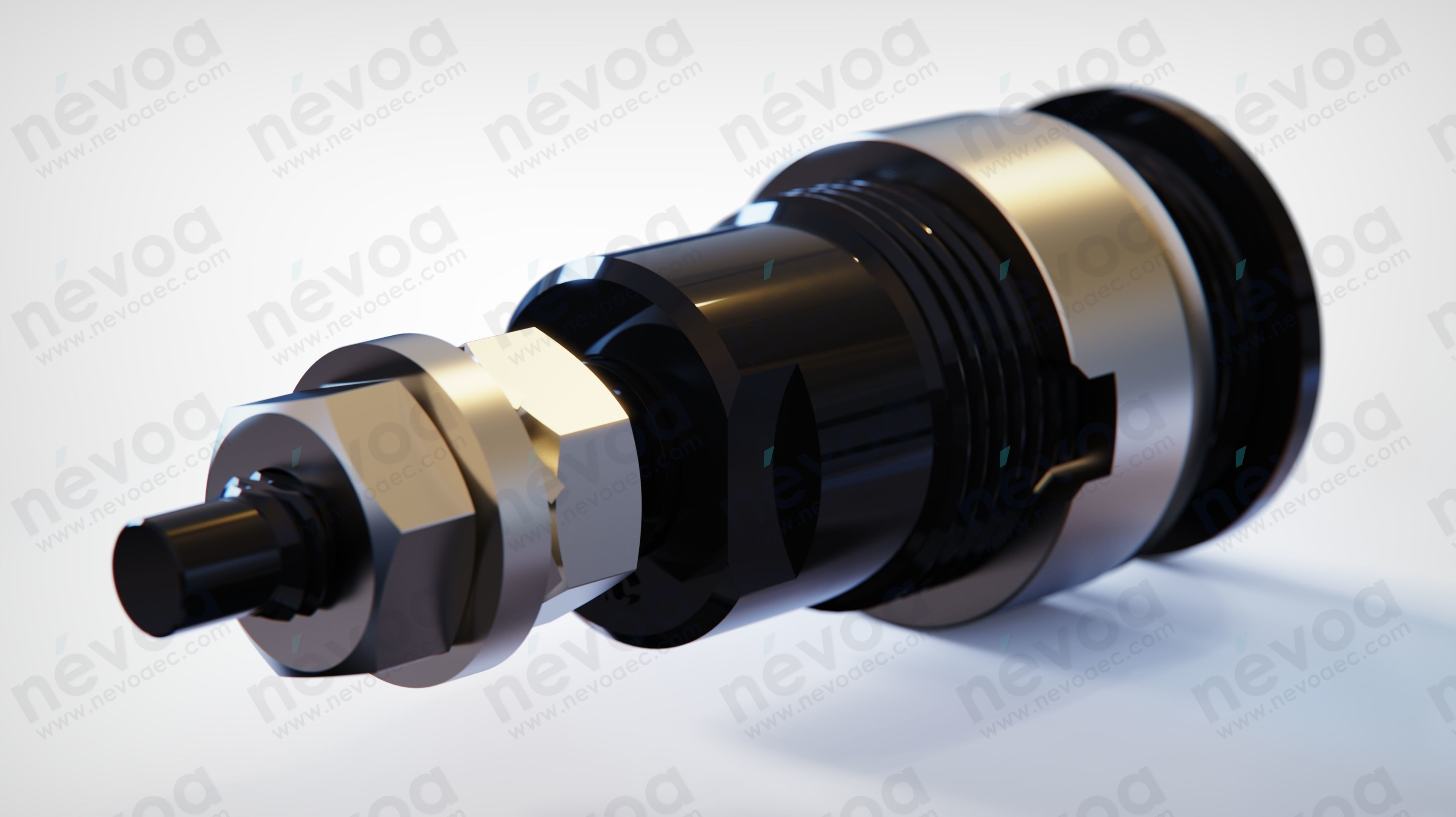 Panel-mount socket - SLB4-G - Staubli International AG 3D model_3