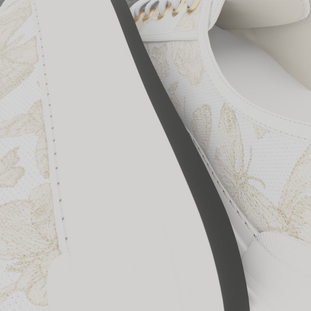 CHRISTIAN DIOR 3D SHOES - WHITE Low-poly 3D model_11