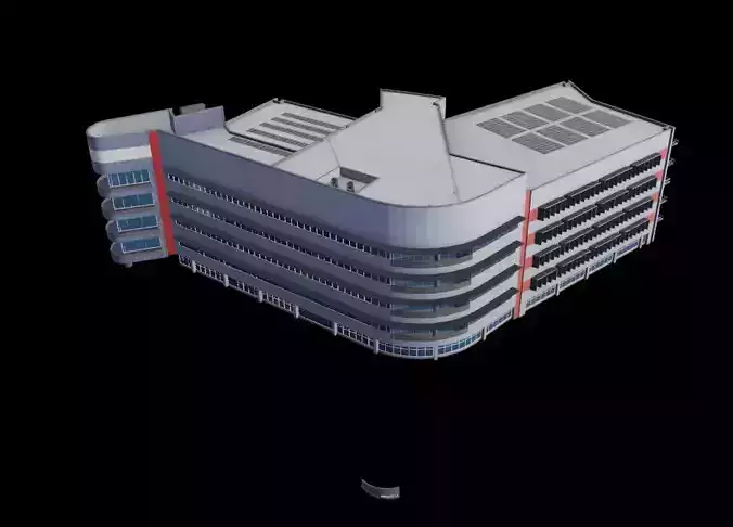 3D Building Low Poly 