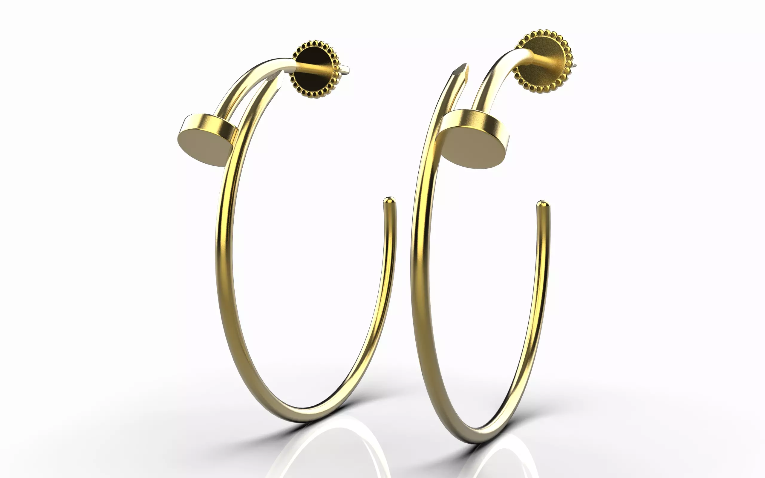 cartier Nail Earrings 3D print model_0