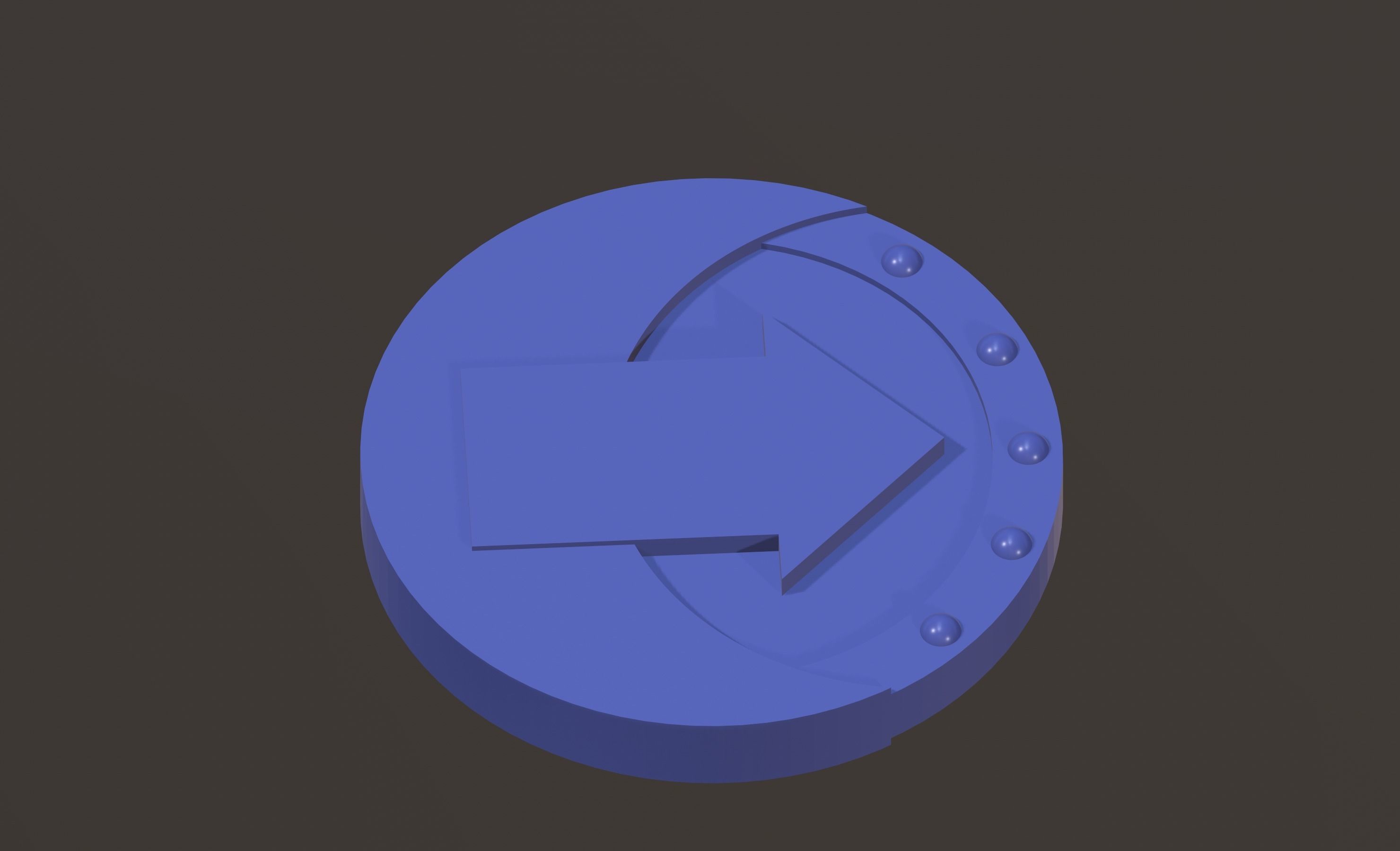 Contact token for 51st state 3D print model_1