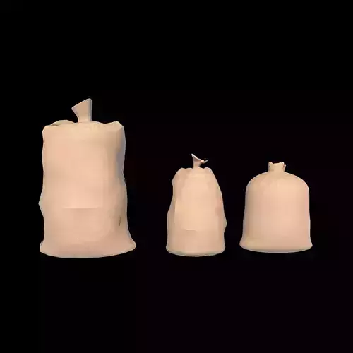 sack burlap Low-poly 3D model