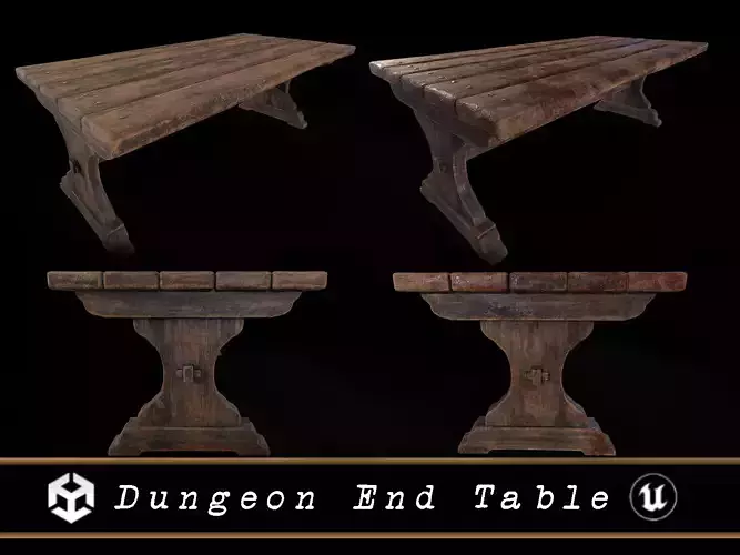 Dungeon End Table Low-poly 3D model