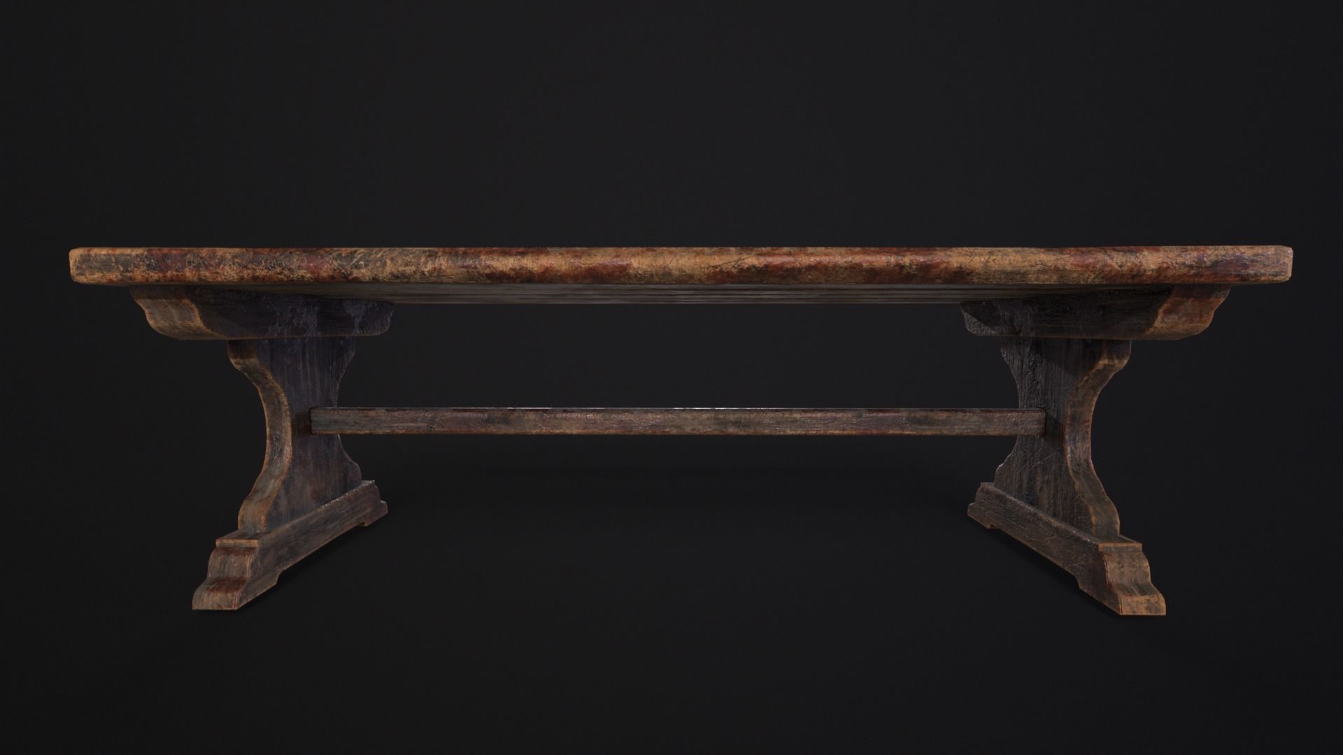 Dungeon End Table Low-poly 3D model_16