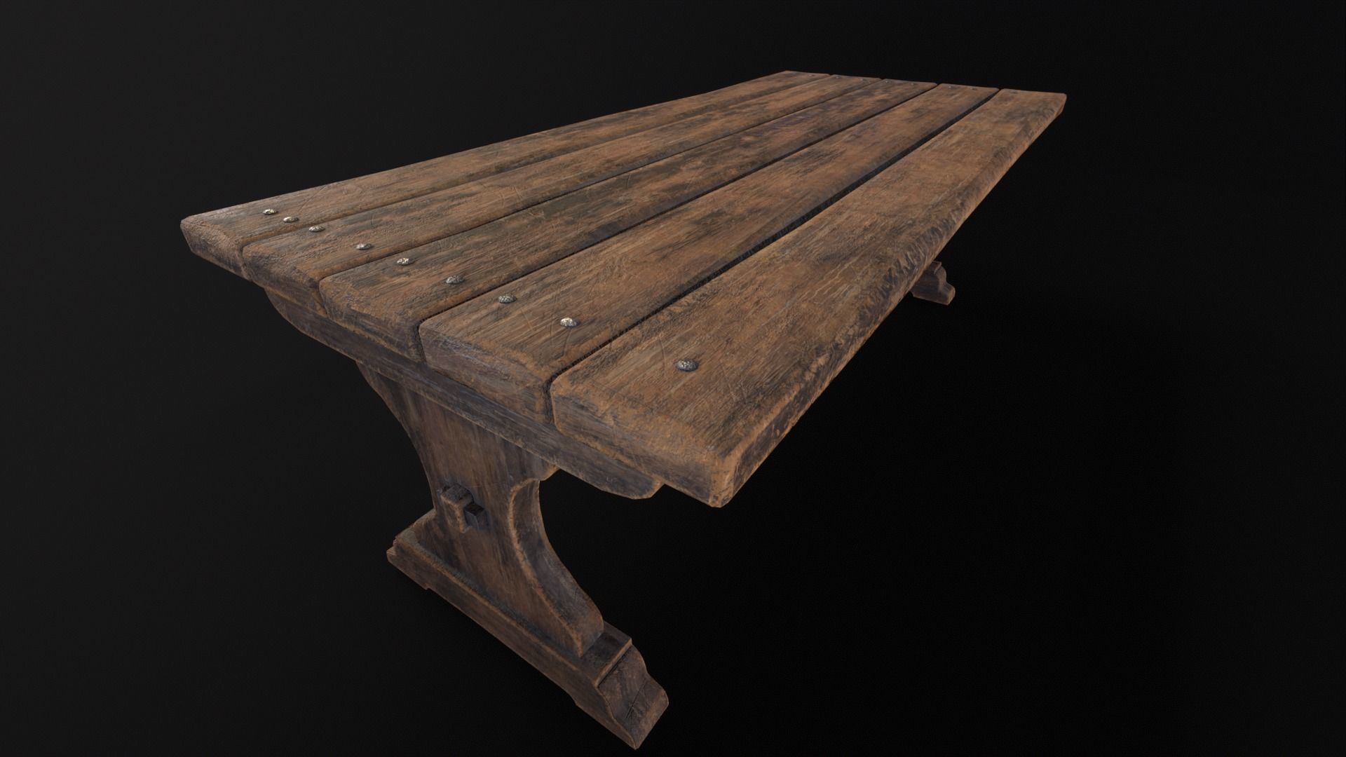 Dungeon End Table Low-poly 3D model_2