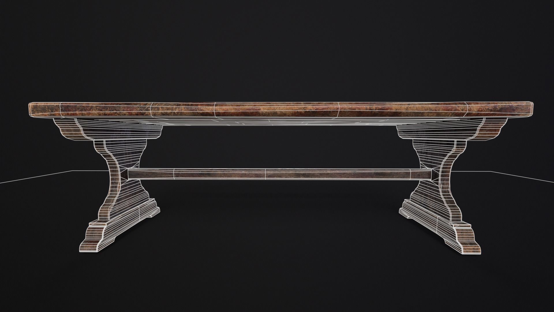 Dungeon End Table Low-poly 3D model_17