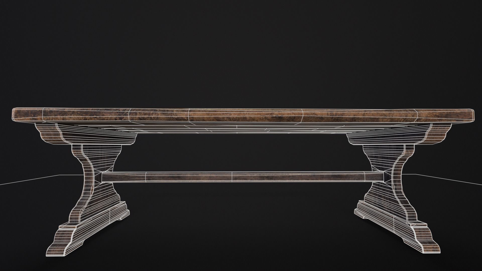 Dungeon End Table Low-poly 3D model_7