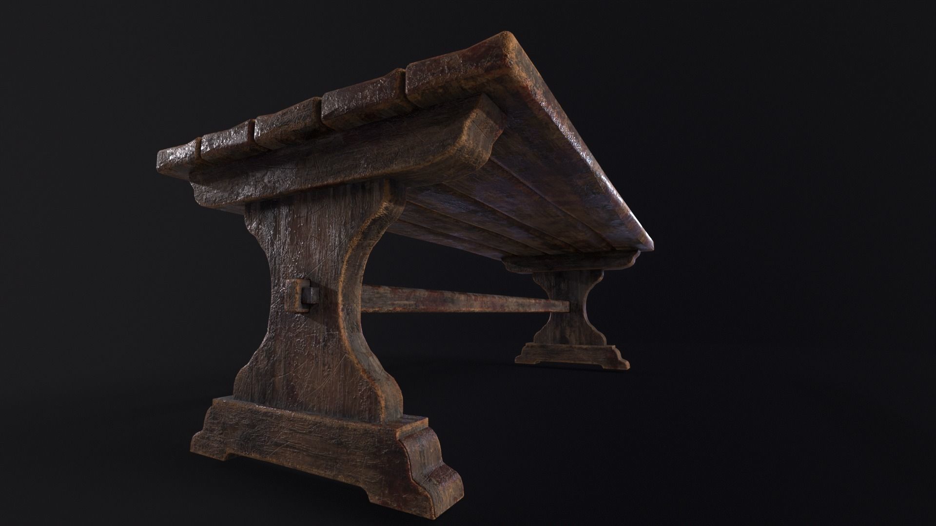 Dungeon End Table Low-poly 3D model_14