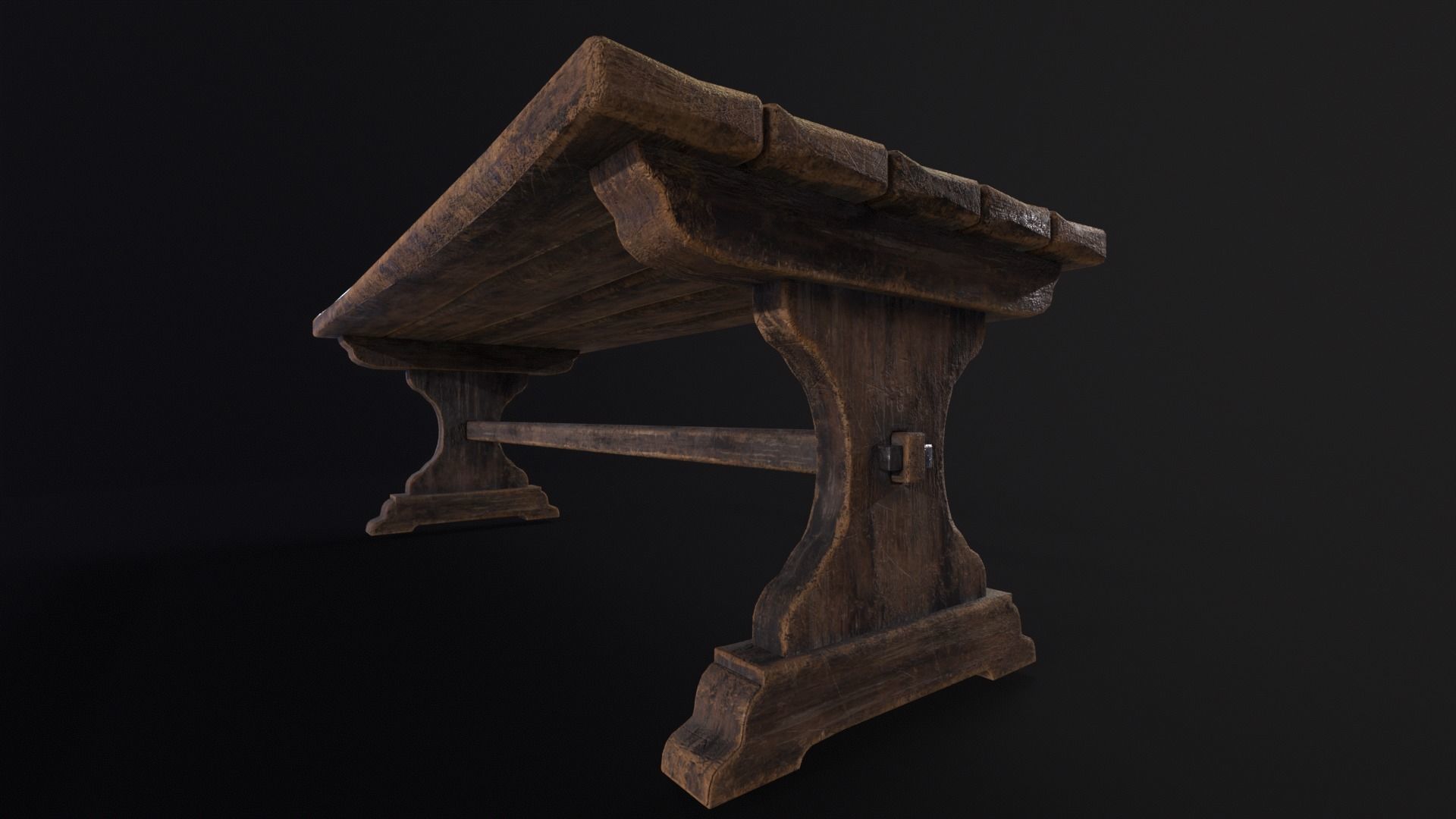 Dungeon End Table Low-poly 3D model_8
