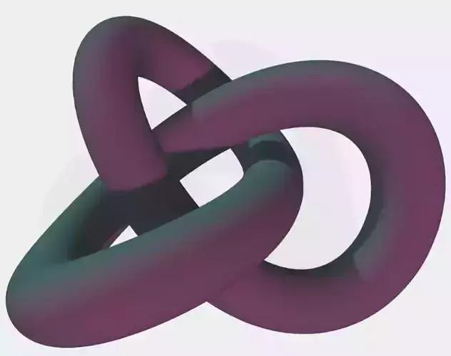 Basic beautiful smooth trefoil 3D print model