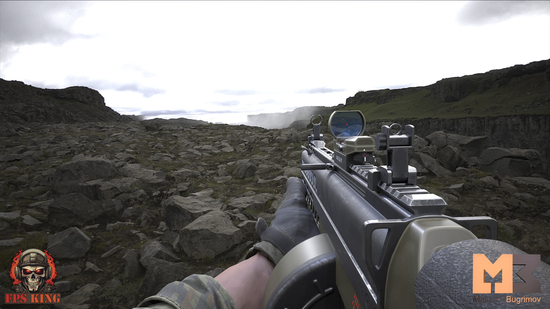 FPS Automatic Shotgun Animations Low-poly 3D model_5