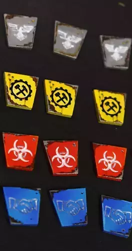 Small faction tokens for No Mans Land Expansion 3D print model