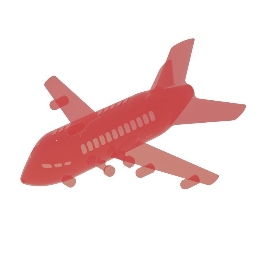 Fantastic Cartoon Aeroplane 3D model_1