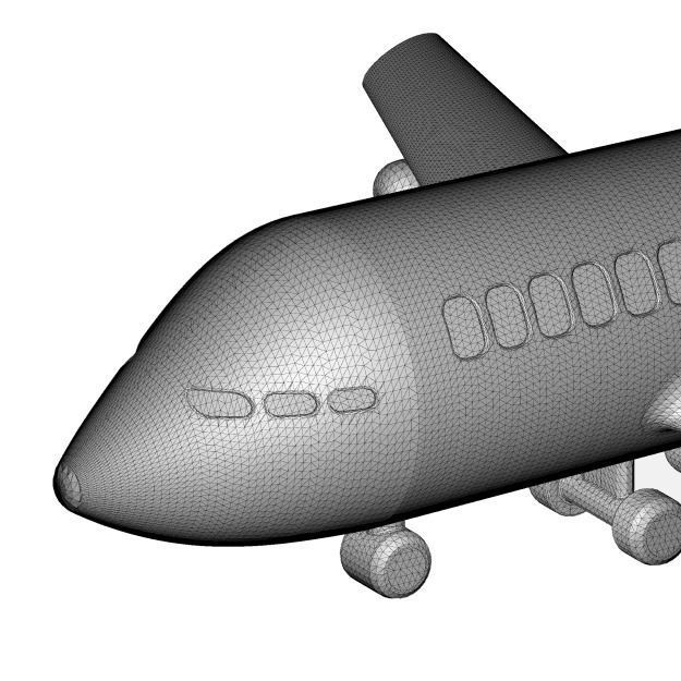 Fantastic Cartoon Aeroplane 3D model_7