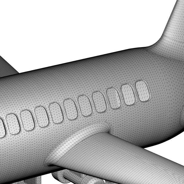 Fantastic Cartoon Aeroplane 3D model_5