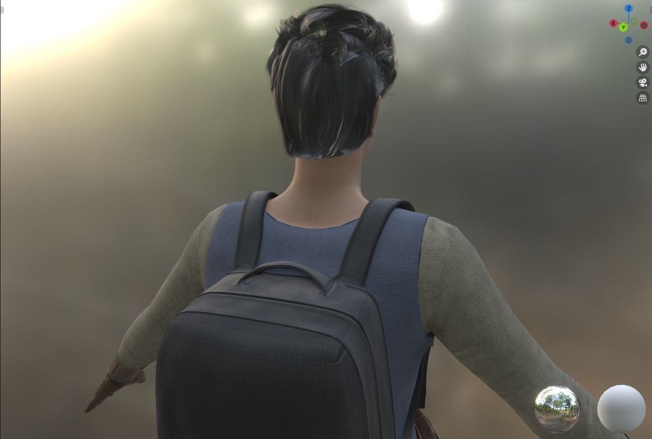 Photo-realistic Male Character in Camping Outfit to Animate 3D model_12