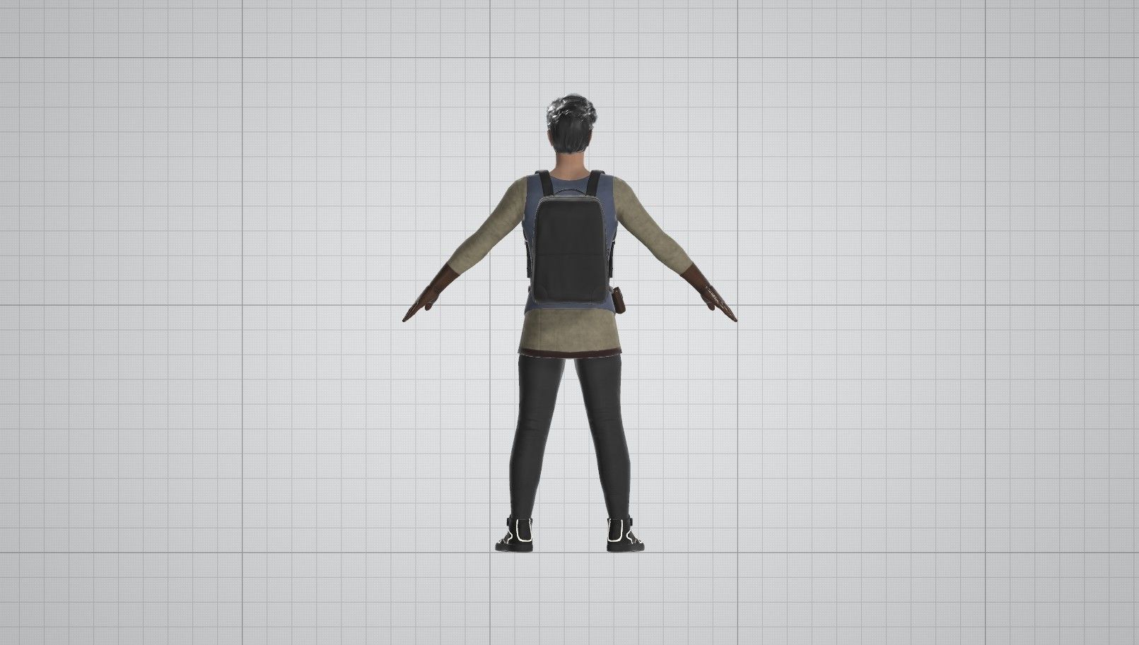 Photo-realistic Male Character in Camping Outfit to Animate 3D model_14