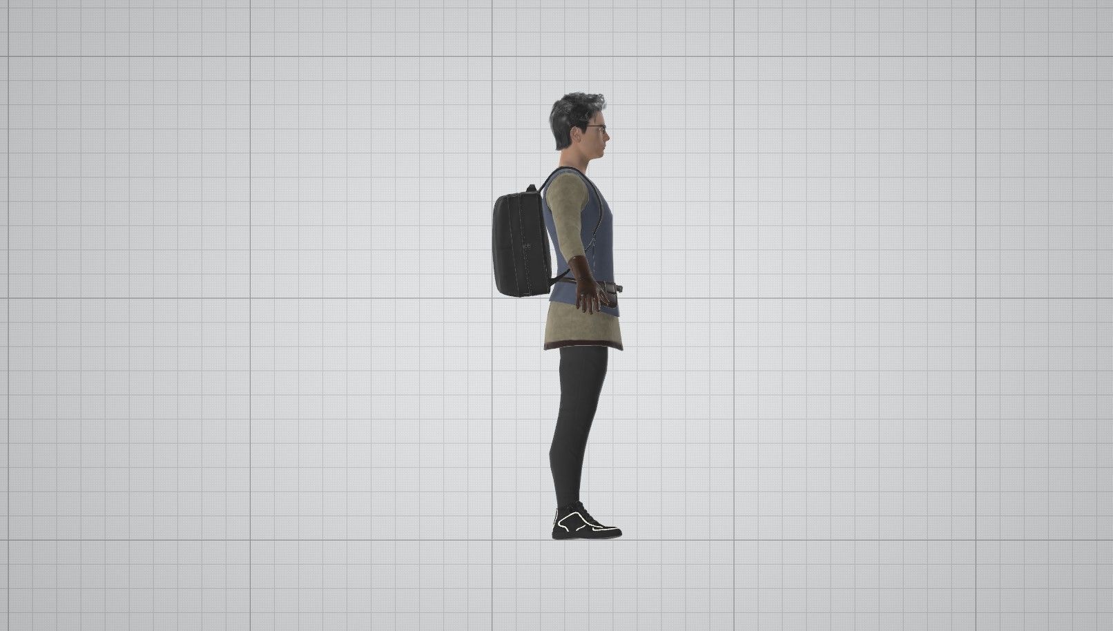 Photo-realistic Male Character in Camping Outfit to Animate 3D model_15