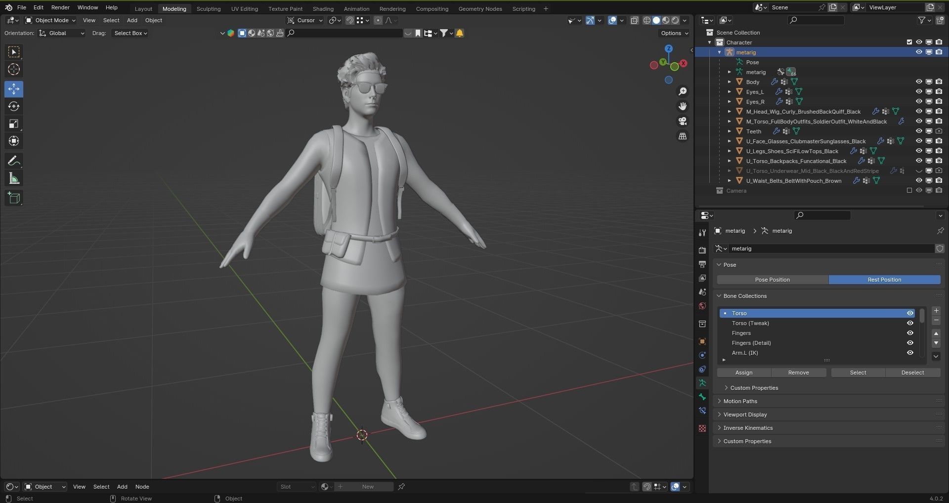 Photo-realistic Male Character in Camping Outfit to Animate 3D model_19