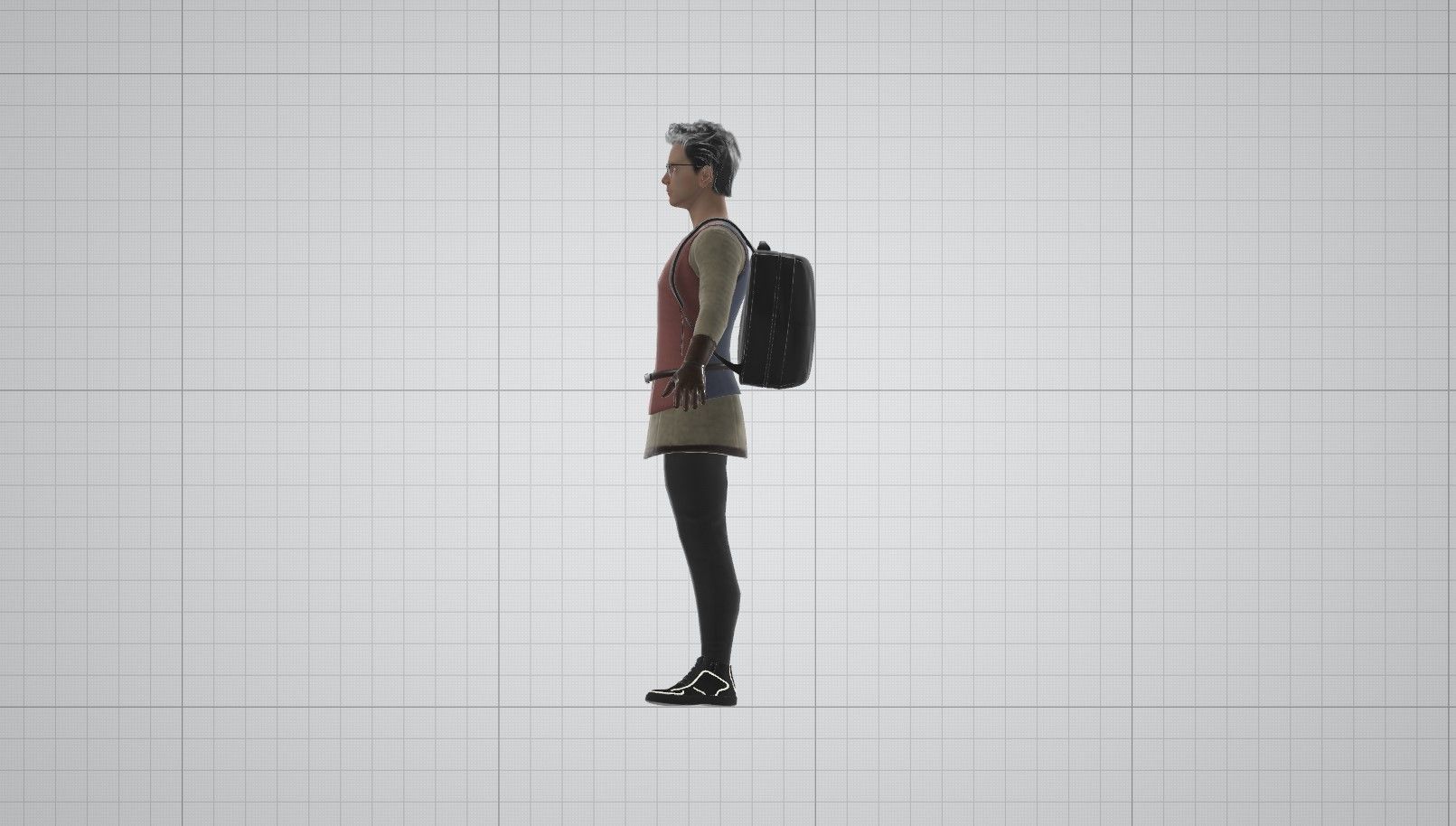 Photo-realistic Male Character in Camping Outfit to Animate 3D model_16